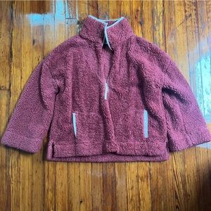 Anthropologie Saturday Sunday fluffy red fleece